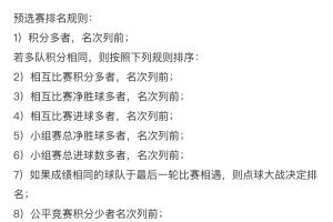 PG电子官方网站-U23亚预赛小组第二同分排名规则：净胜球→总进球→公平竞赛分